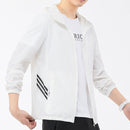 Summer Nylon Waterproof and Breathable Fabric Anti-ultraviolet Hooded Sun Protection Shirt for Men (Color:White Size:M)