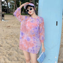 Women Cover Belly Look Thin Swimwear Three-piece Suit (Color:Pink Size:S)