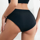 Antibacterial Second Suction Breathable Four-layer Leakproof Physiological Underwear For Women (Color:Black Size:M)