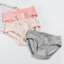 Summer Thin Cotton Low-rise Belly Support Pregnant Woman Panties (Color:Light Gray Size:M)