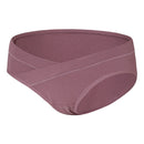 Summer Thin Cotton Low-rise Belly Support Pregnant Woman Panties (Color:Bean Paste Size:L)