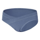 Summer Thin Cotton Low-rise Belly Support Pregnant Woman Panties (Color:Gray Blue Size:M)
