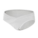 Summer Thin Cotton Low-rise Belly Support Pregnant Woman Panties (Color:Snow Gray Size:XL)