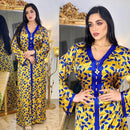 Women Printed Floral Robe Dress (L)