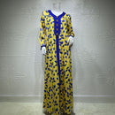 Women Printed Floral Robe Dress (L)