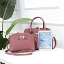 2 in 1 PU Leather Litchi Texture Women's Handbag Single-shoulder Bag Messenger Bag (Blue)
