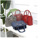 2 in 1 PU Leather Litchi Texture Women's Handbag Single-shoulder Bag Messenger Bag (Blue)