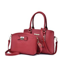 2 in 1 PU Leather Litchi Texture Women's Handbag Single-shoulder Bag Messenger Bag (Red)