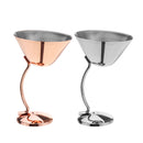 Durable 150ml Stainless Steel Martini Glass Goblets Party Banquet