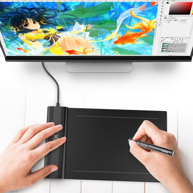 VEIKK S640 Graphics Drawing Tablet 6x4 Inch Tablet With Battery-free Pen Digital Pen 8192 Levels