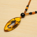 Unique Natural Insects Amber Scorpion Inclusion Pendant Necklace Gemstone Ornament Crafts Gifts Decorations