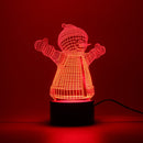 3D Xmas Snowman Night Light 7 Color Changing LED Art Desk Table Lamp For Toy Gift