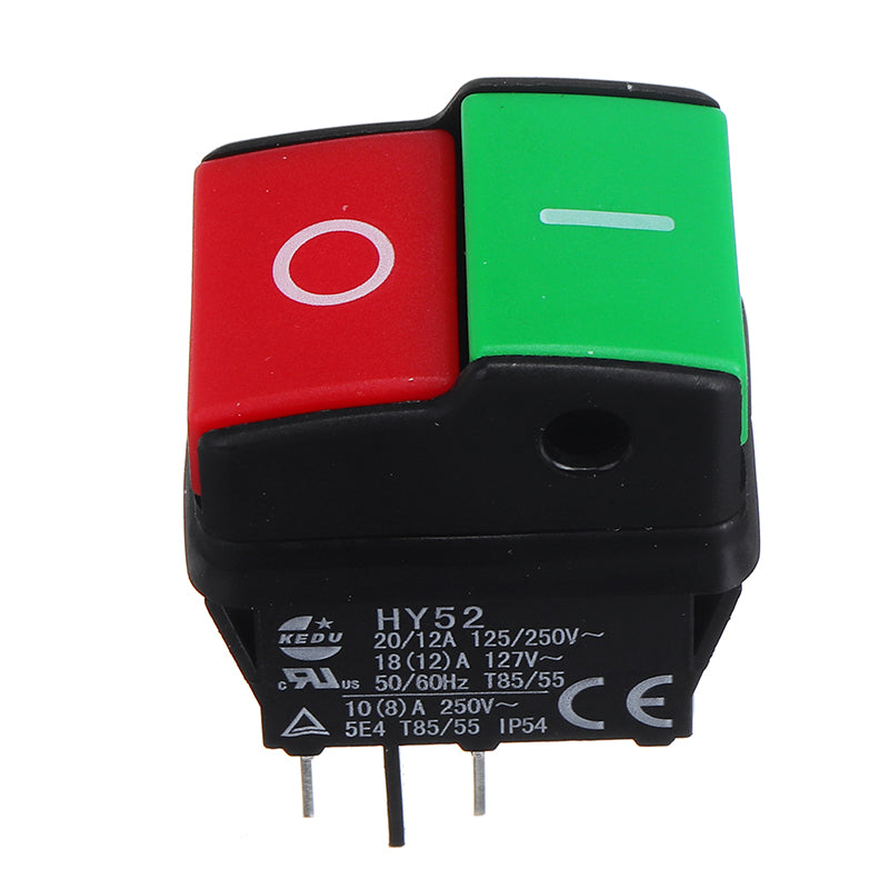 KEDU HY52 250V 12A 4Pins Electric Push Button Switch For Mechanical Device
