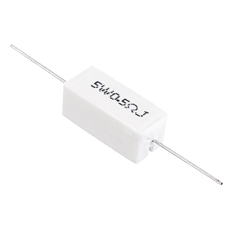 50pcs BPR56 5W 0.5R 0.5 Ohm 5w Non-inductive Ceramic Cement Resistor Wirewound Resistance