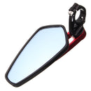 7/8inch 22mm Universal Motorcycle Aluminum Rear View Side Mirrors Handlebar End Red