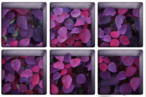 PAG 6pcs 13x13cm Water Shadow Ocean/Forest Seires Pattern 3D Non-Slip Waterproof Bathtub Mat Sticker