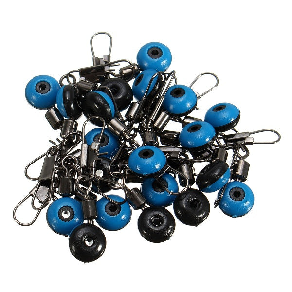 20Pcs Fishing Barrel Swivel Solid Ring Interlock Snap Pin Connector Accessories