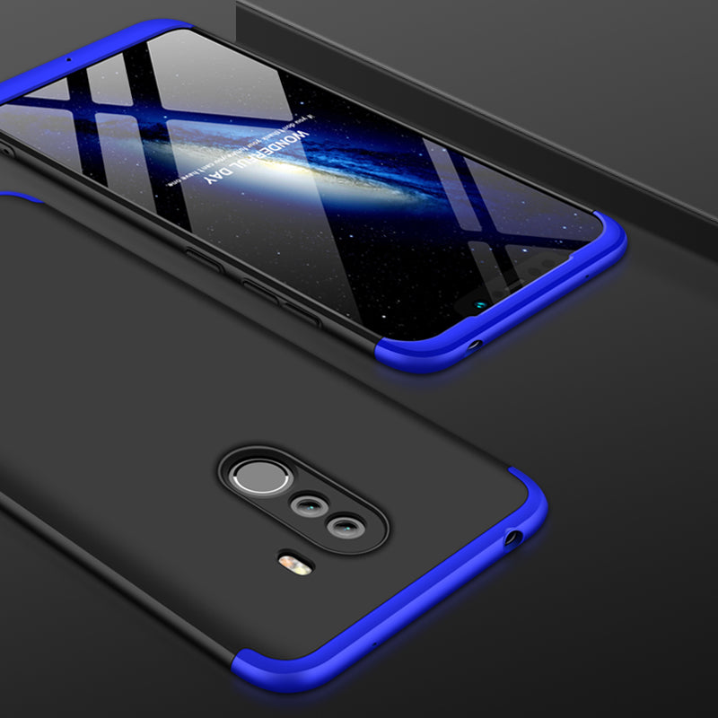 Bakeey 3 in 1 Double Dip 360 Full Hard PC Protective Case For Xiaomi Pocophone F1
