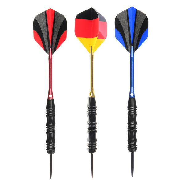 3Pcs Professional Aluminum Black Steel Tip Darts Set With Dart Flights Case
