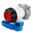 DN40/50 IBC Universal Hose Connector Tap Shut Off Garden Accessories Coarse Thread Tote Tank Adapter Butterfly Valve Fitting Parts for Home Garden