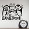 Creative Art Game Handle Wall Stickers "EAT SLEEP GAME" Black Vinyl Removable Printed Wall Sticker