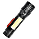 5pcs XANES T6 4Modes Front + Side Light USB Rechargeable Zoomable Mini Flashlight Fishing Lamp