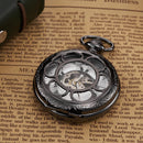 OUYAWEI P08 Classic Mechanical Pocket Watches Roman Numeraals Dial Men Retro Pendant Pocket Watch