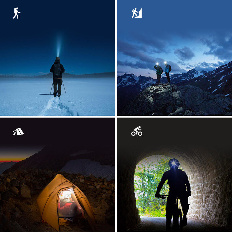 Xmund HL-34 1800LM XHP70 LED Waterproof Headlamp Zoomable Light Camping Bike Bicycle Cycling Power Bank 18650