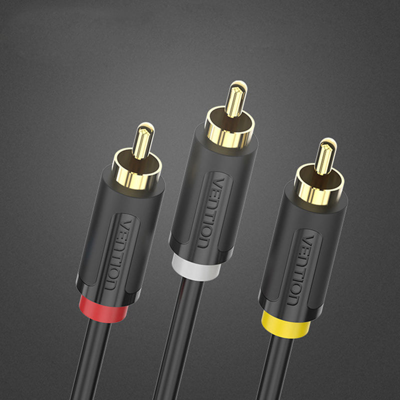 Vention 3RCA To 3RCA Cable Male to Male AV Cable 1m 1.5m 2m RCA Connector Video Cable For STB DVD