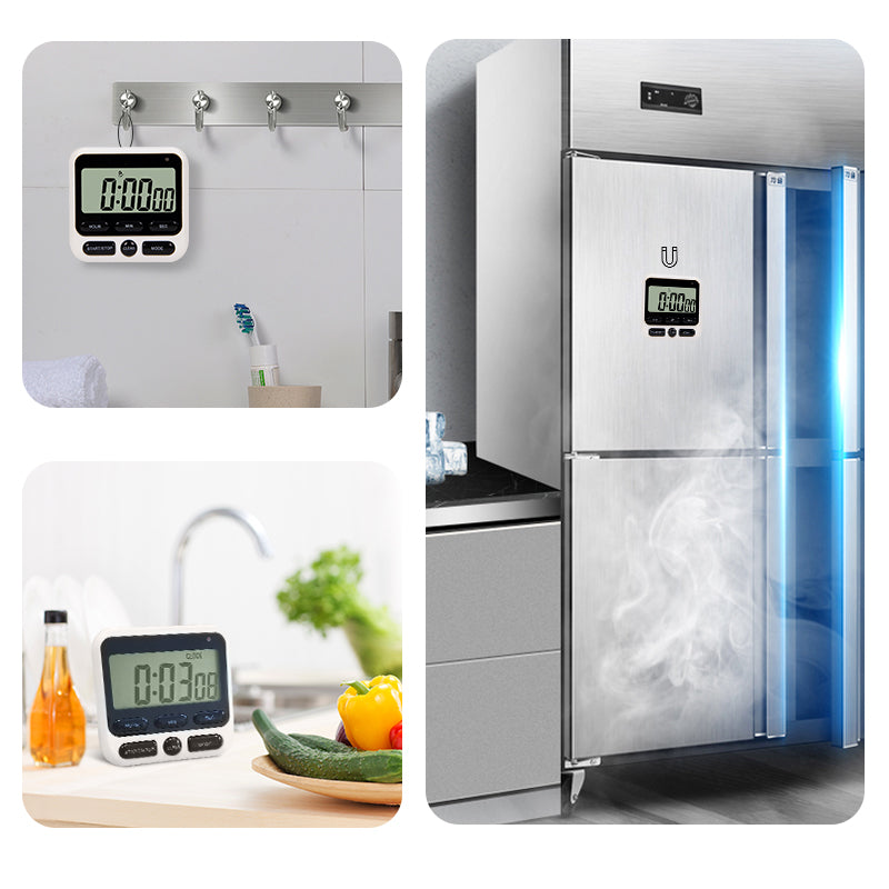 Minleaf ML-KT01 Digital Kitchen Timer Home LCD Screen Square Cooking Count Up Countdown Alarm Sleep Stopwatch
