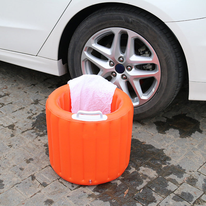 20L Outdoor Portable Inflatable Folding Water Bucket Pail Boiling Water Container