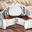 LONGBO 80131 Stainless Steel Band Decorative False Small Dial Fashion Men Quartz watch