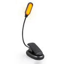 7 LED USB Rechargeable Eye-Care Warm Book Light Clip On Table Lamp For Music Stand Night Reading Piano