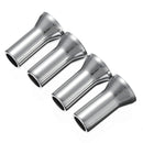 4 X TR414 Chrome Wheel Tyre Valve Caps Stem Covers 27mm 20mm Alloy Silver Set