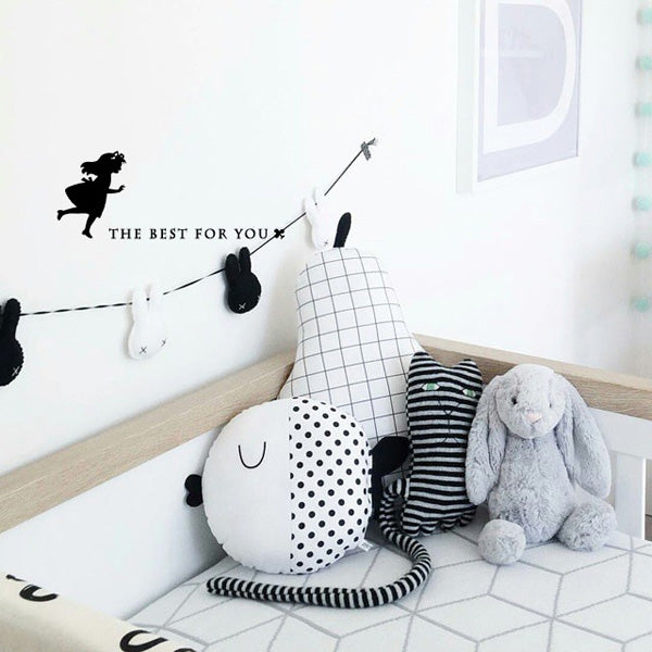 Cute Dot Stripe Kiss Fish Throw Pillow Cotton Cloth Sofa Car Bedding Cushion Home Decoration