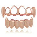 4 Colors Hiphop Grillz Hip Hop Gold Braces Teeth Jewelry Set