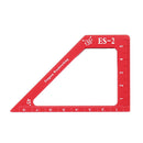 Drillpro ES-2 Aluminum Alloy 45 90 Degree Marking Angle Ruler with Base Height Ruler Woodworking Triangle Ruler Measuring Scribing Tool
