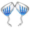 8mm Motorcycle Motor Bike Rear View Skeleton Skull Hand Claw Side Mirror