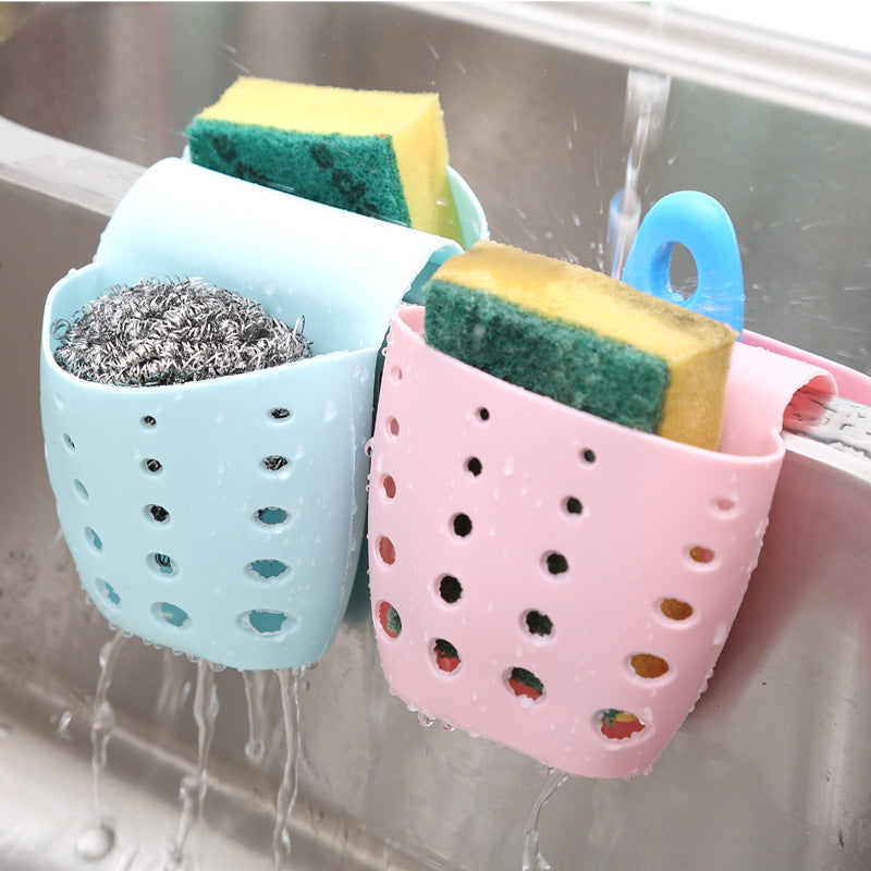 Kitchen Portable Hanging Drain Bag Basket Bath Storage Gadget Tools Sink Holder Sink Rack