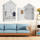 Wooden Storage Box Rack Cabinet Keys Security Case Shabby Chic Lighthouse Wall Mounted Holder