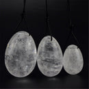 3Pcs Set Massage Rhodonite Natural White Crystal Jade Eggs Exercise Ball