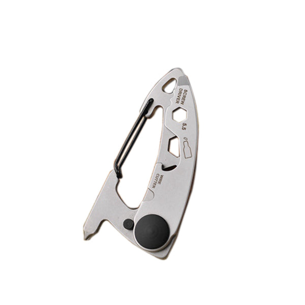 EDC Multi-function Stainless Steel Camping Buckle Portable Key Ring Mountaineering Survival Gadgets