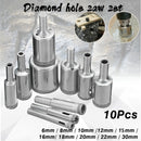 10pcs 6-30mm or 15pcs 6-50mm Diamond Hole Saw Cutter Set Drill Bit For Tile Marble Glass