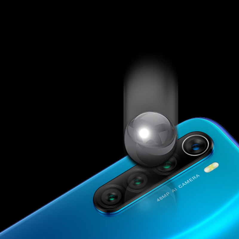 Bakeey Xiaomi Redmi Note 8 Anti-scratch Aluminum Metal Circle Ring + Tempered Glass Rear Phone Lens Protector