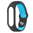 Bakeey Silicone Pore Dual Color Stainless Steel Buckle Replacement Watch Band for Xiaomi Mi Band 4&3 Smart Watch