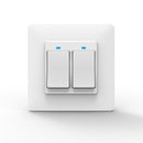 MoesHouse WS-EUY2-W EU Standard 2 Gang Smart Push Button Switch Smart Life Tuya Wireless Remote Control Work with Alexa Google Home