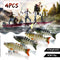 ZANLURE 4Piece /Box 2"/0.1oz Multi Jointed Fishing Lure Hard Baits Lifelike 6 Segments Swimbait Crankbaits