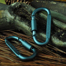 1Pcs Outdoor D Shape Carabiner Bottle Hanging Buckle Hook Keychain Screw Lock Aluminum Alloy