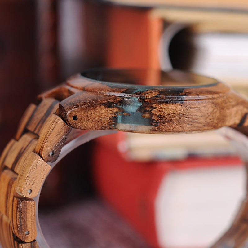 BOBO BIRD Q05 Unique Design Men Wrist Watch Wooden Quartz Creative Watch