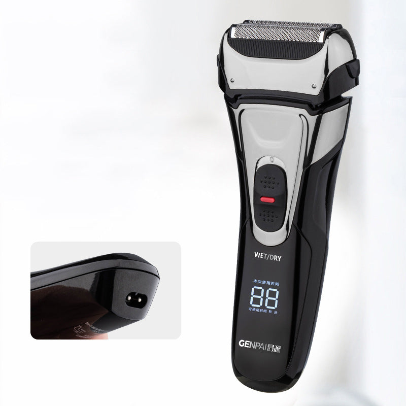 Genpai FK-605 IPX7 Waterproof Reciprocating USB Electric Shaver Electric Razor Dry and Wet Machine For Shaving Razor